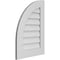 Ekena Millwork Quarter Round Top Left Surface Mount PVC Gable Vent w/ 3-1/2"W x 1"P Standard Frame, 20"W x 28"H GVPQL20X2801SN - alternate 3